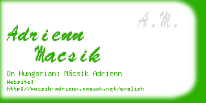 adrienn macsik business card