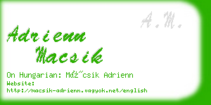 adrienn macsik business card